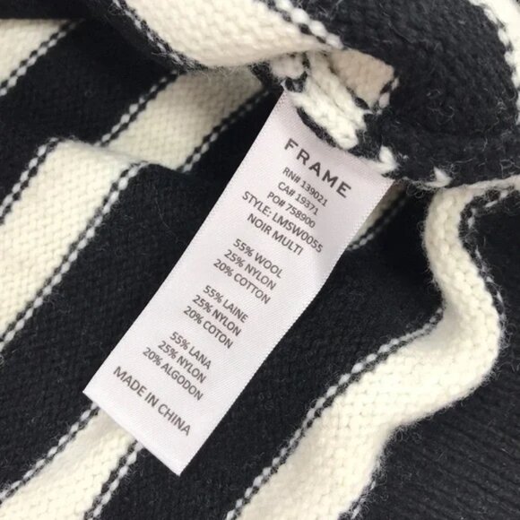 Frame Men's Stripe Crewneck Wool Blend Sweater - Picture 5 of 8